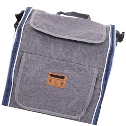 Jelquix Cesta para Bicicleta para Perros, Tela Oxford, Expandible, Transpirable, para Perros Pequeños, Gatos, a Prueba de Arañazos, Excelente Ventilación para Salidas de Aventura (Grey)