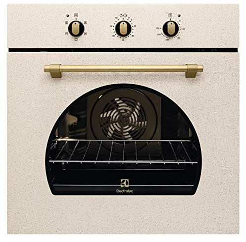 Electrolux Forno Multifunzione ROB2201AON, 68 Litri con Ventola XL, 5 Funzioni con pulizia Aqua Cleaning, Design CoolDoor, Estetica Rustica, colore Sabbia