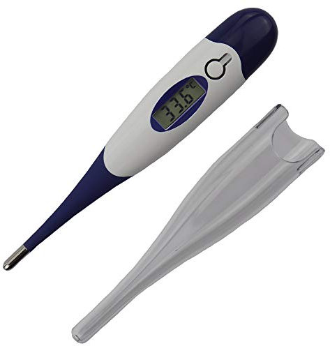 Termómetro digital flexible de temperatura corporal para adultos y niños fácil de usar con 25 fundas de sonda clínicas para el sensor