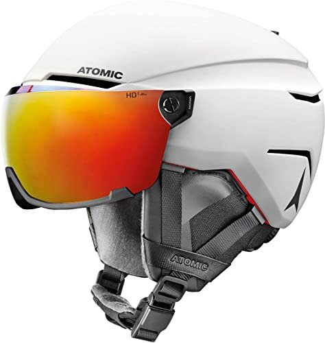 ATOMIC Damen, Herren Skihelm Savor Amid Visor HD White 51-55