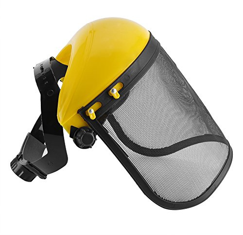 Mesh Safety Helmet,Professional Full Face Safety Helmet Hat Shield Protection with Mesh Visor for Industrial Chainsaw Gardening Logging Brushcutter Forestry Protection