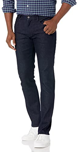 Armani Exchange Men's 5 Pocket Slim Dark Rinse Jeans, Indigo Denim/Indigo, W32