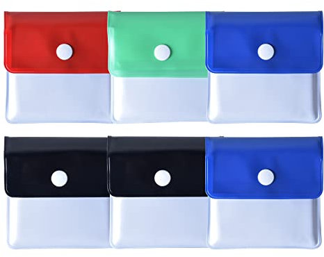Pinsheng 6 Pezzi Portacenere Portatile Tasca PVC Tasca Posacenere Astuccio, Portacenere Ignifugo inodore per Fumatore Viaggi All'aperto, 3 Colori