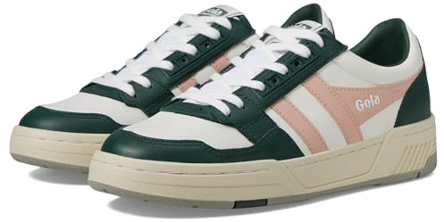 Gola Baskets Challenge pour femme, Blanc/vert persistant/rose nacré, 11
