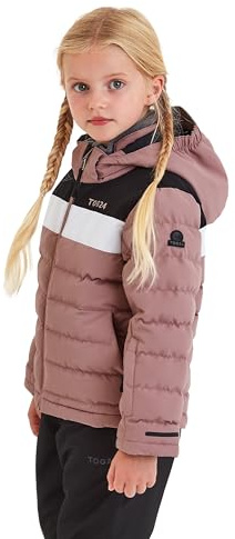 TOG24 Swift Kids Ski & Snowboard Padded Duffle Jacket Durable Material & Recycled Filling Water-Resistant Windproof & Breathable Fabric Helmet-Friendly Hood Snow Cuffs Snowskirt Reflective Strips