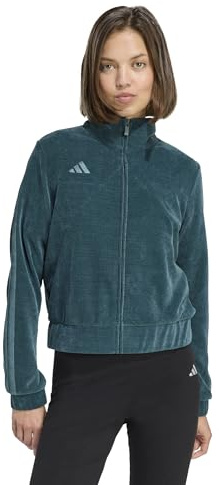 adidas Women's House Of Tiro Velour Track Top, Aurora Ivy, Small