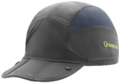 Qunature Gorro Plegable de Ciclismo UPF50+ para Hombre Mujer, Sombrero Transpirable Bajo Casco para Béisbol Running Senderismo Pesca Deporte al Aire Libre