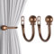 Meplait Curtain Holdbacks, 2 Pack Vorhang Krawatte Rücken Haken Wand montiert Vorhang Krawattenhalter Vorhanghalter für Vorhänge (Bronze)