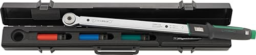 STAHLWILLE 750NR/200/3/1 | Auto Reifenwechsel-Set 5-tlg. mit 1/2 Drehmomentschlüssel 40-200 N·m | Steckschlüssel 17; 19; 21 mm + Verlängerung | Made in Germany
