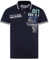 Camp David Herren Kurzarmpolo mit Sailing Print Blue Navy, XXXL