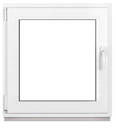Framex Ventana Para Sótano de Plástico, Color Blanco, Ancho x Alto: 70 x 75 cm (700 x 750 mm), Triple Acristalamiento (32 mm), Giratorio Inclinación DIN a La Derecha