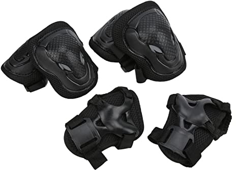 Itonash Roller Skate Protection Gear Set, 6 Piece Adult Safety Gear with Adjustable Knee Elbow Wrist Pads, for Inline Skating Scooter