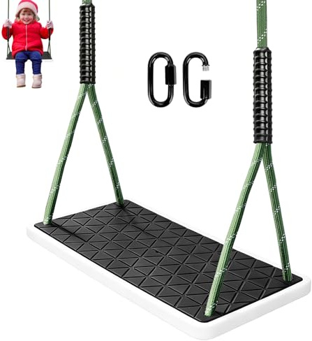 Barngunga utomhus gungstol, halkfri plastgunga justerbar höjd rep 130–200 cm med 2 karbinhakar, gungset, lekplats-gungtillbehör för barn, inomhus och utomhus, trädgård