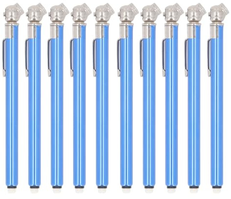 Medidor de presión de neumáticos de lápiz de 10 piezas, verificador de presión de neumáticos con escalas de 4 lados, herramienta portátil de presión de neumáticos de automóvil