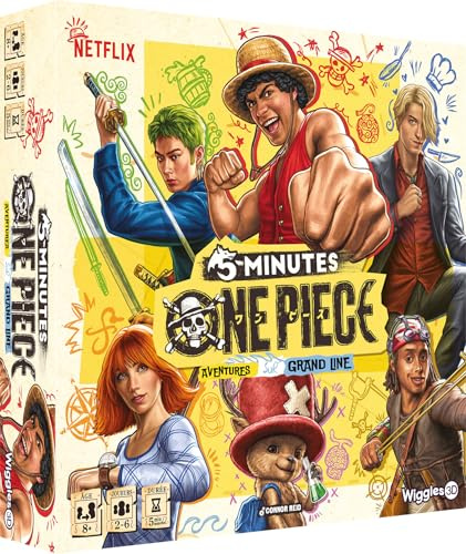 Asmodee - 5 minuter: One Piece - Wiggles 3D - frenetiskt kooperativt kortspel - One Piece Series-universum - från 8 år - 2 till 6 spelare - 5 min - Svensk version