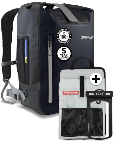 Overboard Klassischer Wasserdichter Rucksack | 20/30 Auftriebskörper | 100% Wasserdichter Dry Bag Rolltop Rucksack | mit Oben gefaltetem Dichtungssystem