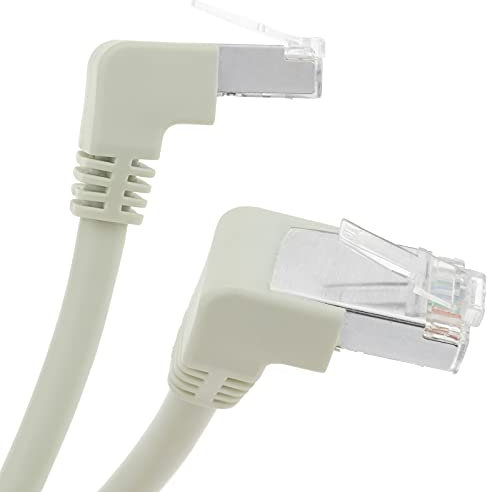 BeMatik - Câble de réseau de catégorie 6 Cat.6 RJ45 Angle Droit FTP 24AWG LAN de 50 cm
