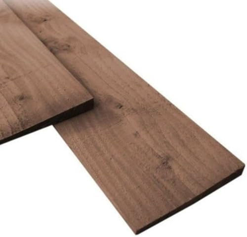 Ashby Harrington Feather Edge Fencing Board Treated Brown 22mm x 125mm x 600mm Pack of 10