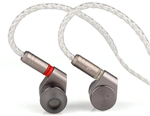 Linsoul Tin HiFi T2 HiFi 2DD Double Dynamic Drive In Ear Earphone Bass DJ Metal Headphones, 3.5 mm