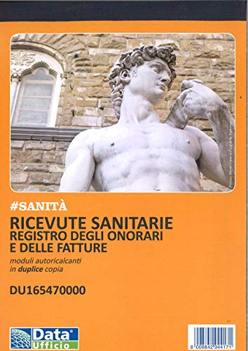 BLOCCO RICEVUTE SANITARIE DU165470000 A5 2 COPIE Singolo Pezzo