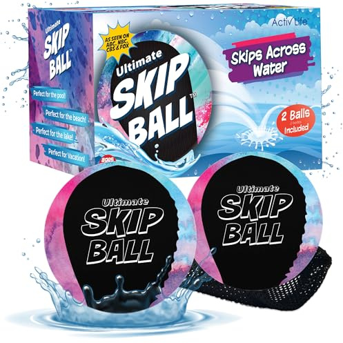 Activ Life Summer Gifts for Kids [Water Skip Balls] Beach Games for Adults and Family Boys Girls Ages 7 8-10 11 12 Year Old Teen Gifts Swimming Pool Swim Toys Fun Sand Mom Dad Birthday Presents