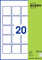 AVERY - Packung mit 200 selbstklebenden Etiketten, quadratisch, weißes Recyclingpapier, Format 45 x 45 mm, personalisierbar und bedruckbar mit Laser, Tintenstrahldrucker und Kopierer (PRP-45 x 45. Fr)