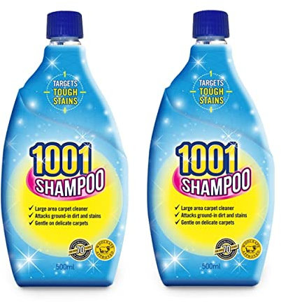 2 x 1001 Carpet Shampoo Hand Cleaner Solution Deep Clean Dirt Stain Remover 500ml