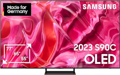 Samsung OLED 4K S90C 77 Zoll Fernseher (GQ77S90CATXZG), Quantum HDR OLED, Neural Quantum Prozessor 4K, LaserSlim Design [2023]
