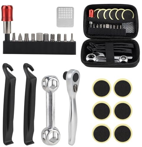 LALAGO Fahrrad Werkzeugset Reparaturset, Fahrrad unterwegs Multitools, Flickzeug Fahrradwerkzeug Multifunktionswerkzeug für Fahrrad, MTB, Rennrad