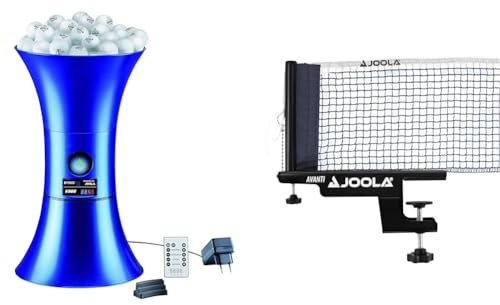 JOOLA TT-BUDDY V300 Tischtennis-Roboter & 31009 Unisex – Erwachsene TT-Netzgarnitur Avanti Tischtennisnetz, schwarz, 152cm