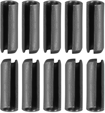 DTGN 30pz 5mm x 16mm(DxL Scanalato Molla Perno Ottimo per Casa Nero | 65Mn Molla Tassello Tensione Rotolo Perno, Macchina Fissaggio