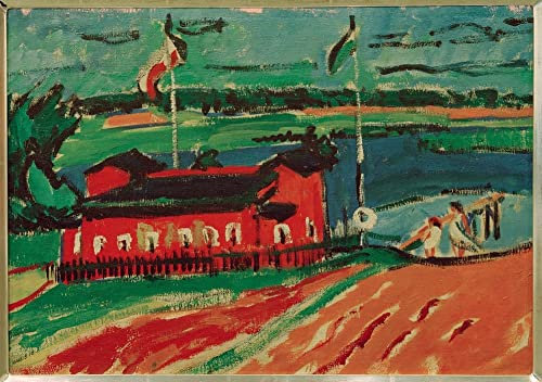 ENYLUFUT Bekannt Wand-Kunst Bild Leinwand Wandkunst Alpenveilchen zu Weihnachten von Ernst Ludwig Kirchner Wandkunst Bild für Office Home Decor 60x90cm