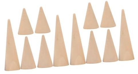 SAFIGLE Soporte De ExhibicióN De Joyas De Madera En Forma De Cono Expositor De Anillos Compacto Y Ligero Para Espacios PequeñOs Ideal Para Mostradores Y Mesas De Tocador