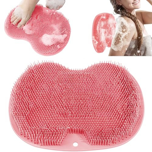 Tapis de Bain en Silicone, Brosse pour les Pieds, Masseur de Pieds, Gommage des Pieds, Coussin de Massage de Bain avec Ventouses Antidérapantes pour le Soin des pieds, la Relaxation