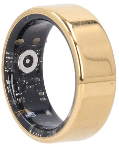 Vikye Rastreador de Salud con Anillo Inteligente, Anillos de Salud Portátiles con Seguimiento del Sueño, Anillos de Seguimiento de Actividad Física para Mujeres y Hombres, con (Gold)