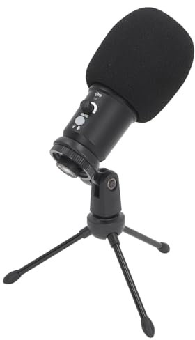 USB Condenser Microphone, Aluminum Alloy USB Condenser Mic with Tripod Stand for Gaming Streaming Podcasting Online Teaching