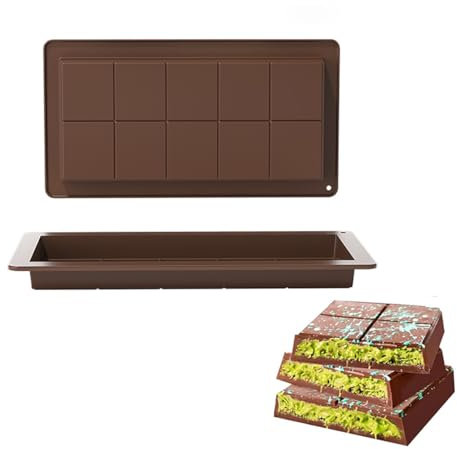 Yuannee Chocolate Moulds Silicone,2 PCS Chocolate Moulds Sweet Moulds Hot Chocolate Jelly Mould Chocolate Bar Mould Ice Cube Mold Chocolate Tray for Praline Sweets