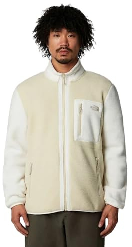 The North Face Herren Yumiori Full Zip Fleecejacke, Gravel/White Dune/Grape, XL