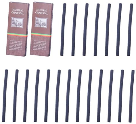 klahh 20 Pcs Charcoal Sticks 5-7mm Drawing Tools Charcoal Pencils Graphite Stick for Hobbyists and Artists Students