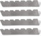 Wzzy Gurden Lot de 4 supports à brochettes en acier inoxydable avec 6 encoches - Compatible avec le bois, le bambou, le métal rond - Brochettes plates pour barbecue, accessoires de barbecue