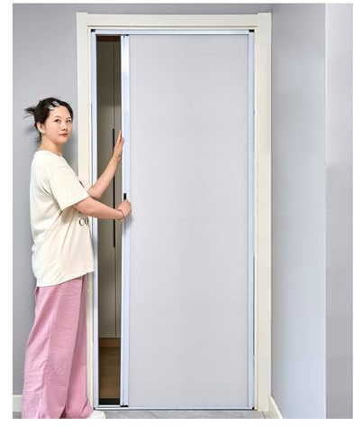 PFCDZDU Porta A Soffietto Interni Personalizzabile, Porta Scorrevole Pieghevole Divisorio Finestre con Telaio in Lega Alluminio, Divisorio Privacy per Porta Doccia(31.5x47.2in)