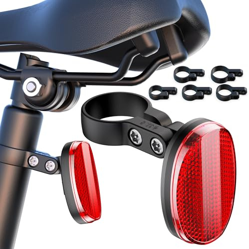 DDJ Upgraded for Apple AirTag & Moto Tag Bike Mount, Hidden Bike Reflectors for AirTag Holder, Waterproof Anti-Theft GPS Tracker Case with Screws & Tools, for Mountain Bikes/Scooter/Electric Bicycle