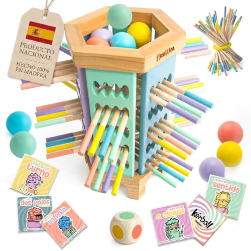 Juguete Montessori 3 4 Años Niños Niñas – Juego de Mesa Educativo Familiar 6 Lados