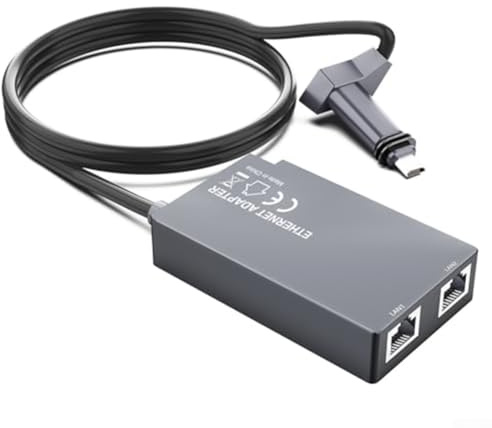 Adaptador Ethernet para Mbps 2 platos rectangulares de doble generación, puertos Gigabit de 1000 red, velocidad Elite Rj45, conexión única M, enchufe de cable