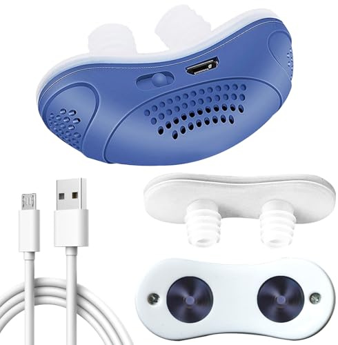 Anti Snoring Devices – Sleep Apnea and Stop Snoring Solution – Comfortable Snoring Aid for Men & Women (Blue)