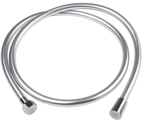 CashMuch Tubo flessibile per doccia in PVC a pressione da 1,5 m, flessibile anti-avvolgimento con attacco G1/2 per doccia portatile, Ey e nero