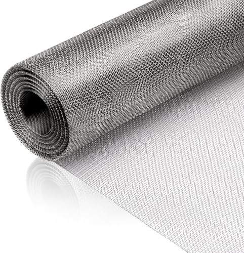 Rejilla de alambre de malla fina, 30 x 250 cm, ancho de malla de 1 mm, acero inoxidable 304, rejilla de filtro para roedores, malla metálica, alambre de conejo para bancal alto (60 x 200 cm)