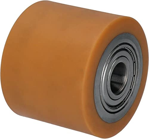 WIKO Hubwagen Rollen Polyurethan Rollen 82x80 mm - Räder mit Kugellagern Hubwagenräder Laufrollen Fixierer Rad Palettenrollen - 475 kg (20 mm (Achsloch))