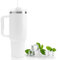 40oz Doppelwandiger Edelstahl Vakuum Isolierbecher 1200ml Tragbare Autobecher Becher Tumbler mit Griff Upgrade Kaffeetasse Upgrade Kaffeetasse Strohhalm und Deckel für Heißer und Kalter Getränke