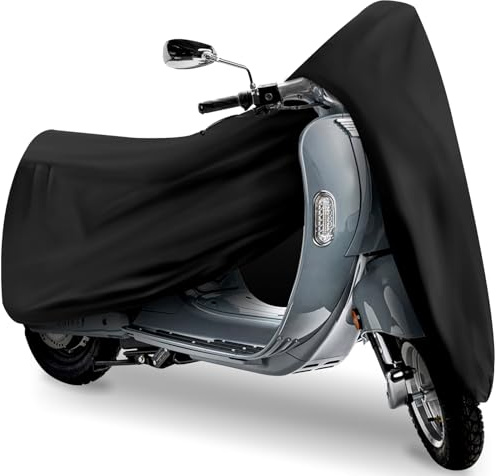 TOKEPT Scooter Cover, Waterproof Moped Cover, Vespa Cover, Outdoor Windproof and UV, for 72 Long Yamaha Honda Ruckus Motorbike Cover (Black)